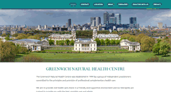 Desktop Screenshot of greenwichnaturalhealth.co.uk